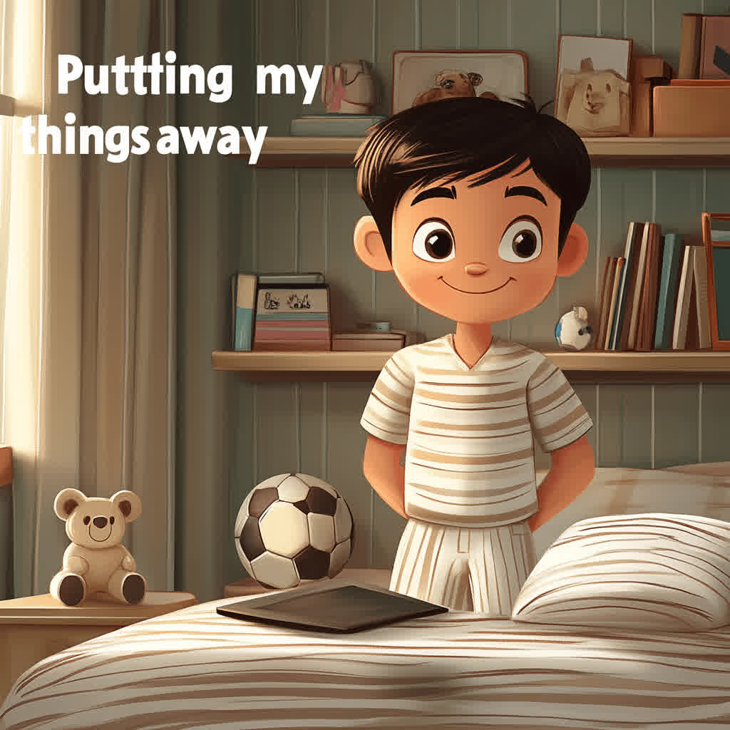 Putting my things away