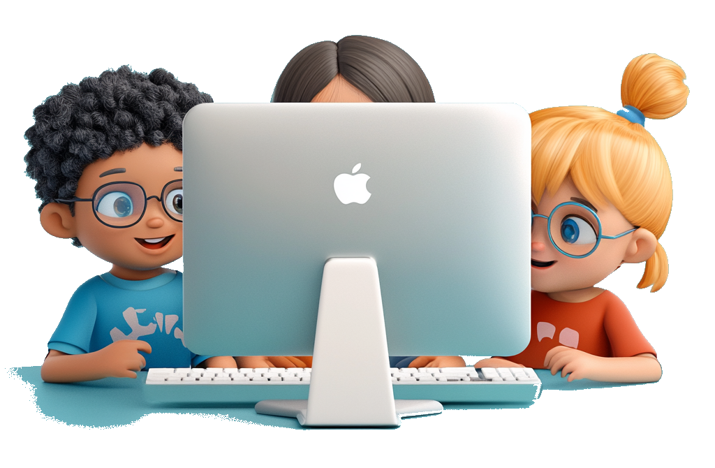 Kids on a computer